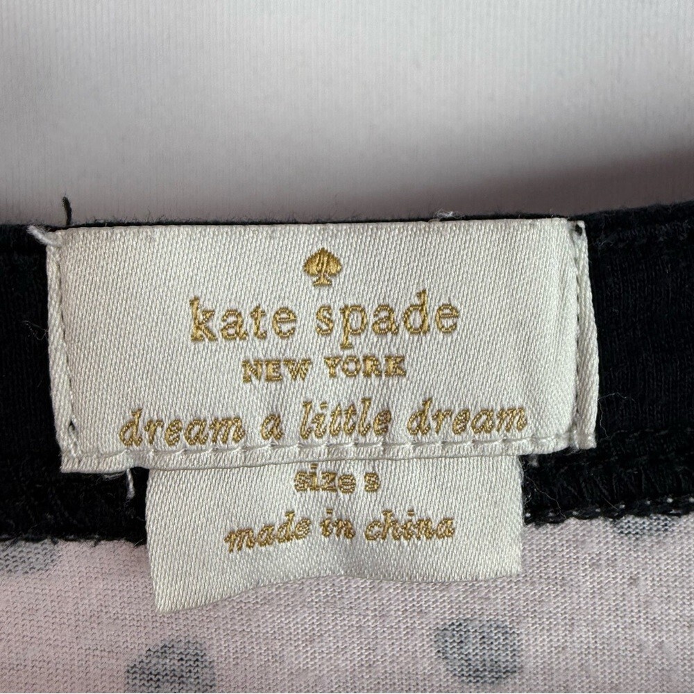 Kate Spade dress dream a little light pink Black Polka Dot Dress black trim - Picture 11 of 14